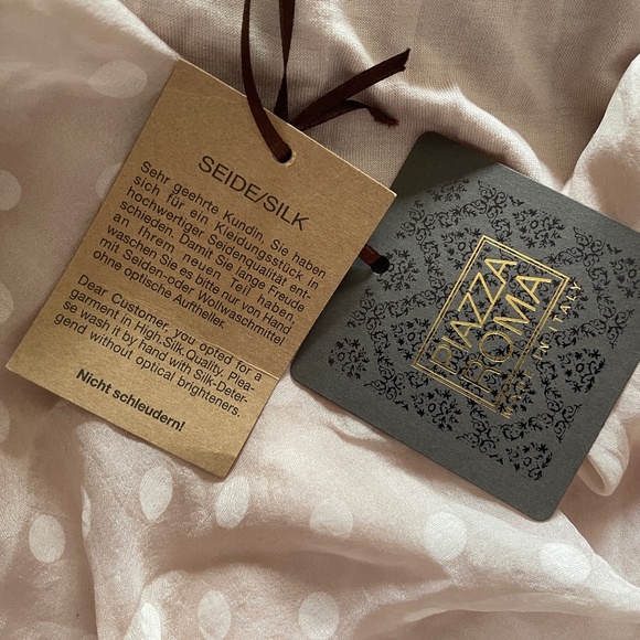 Brand New Piazza Roma Silk Polka Dot Sleeveless Top - Picture 8 of 11